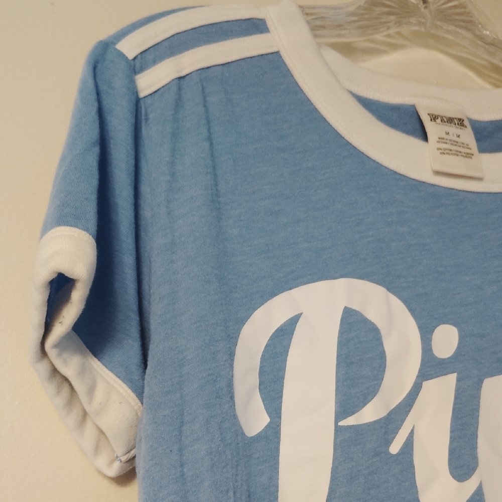 PINK Victoria's Secret Kids Light Blue Tee - Picture 4 of 8
